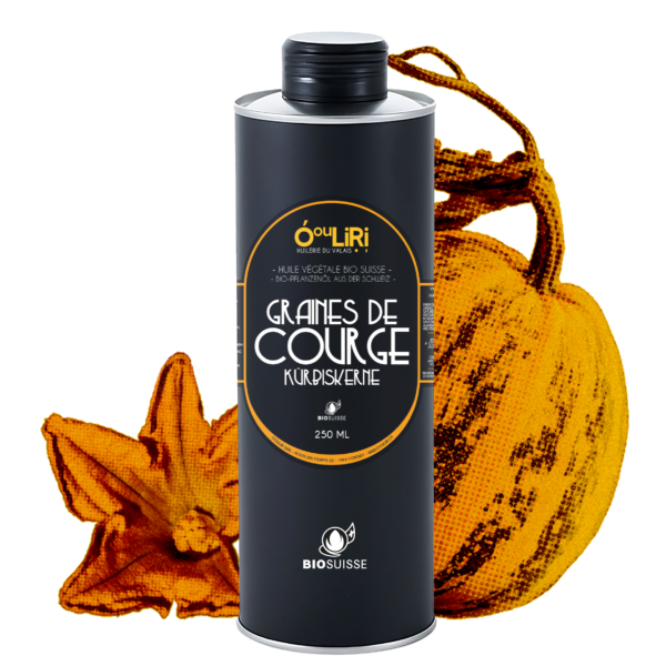 courgesite Huile de graines de courge Bio de Suisse