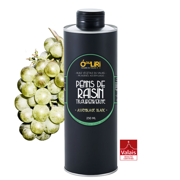 raisinsite Huile de pépins de raisin du Valais - Assemblage blanc