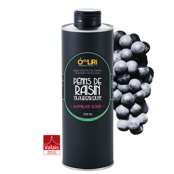 raisinrougesite Huile de pépins de raisin du Valais - Assemblage rouge
